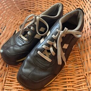 Skechers Black Shoes with Tan Accents